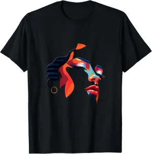 Abstract Colorful Woman Art Face Painting Art Inspiration T-Shirt