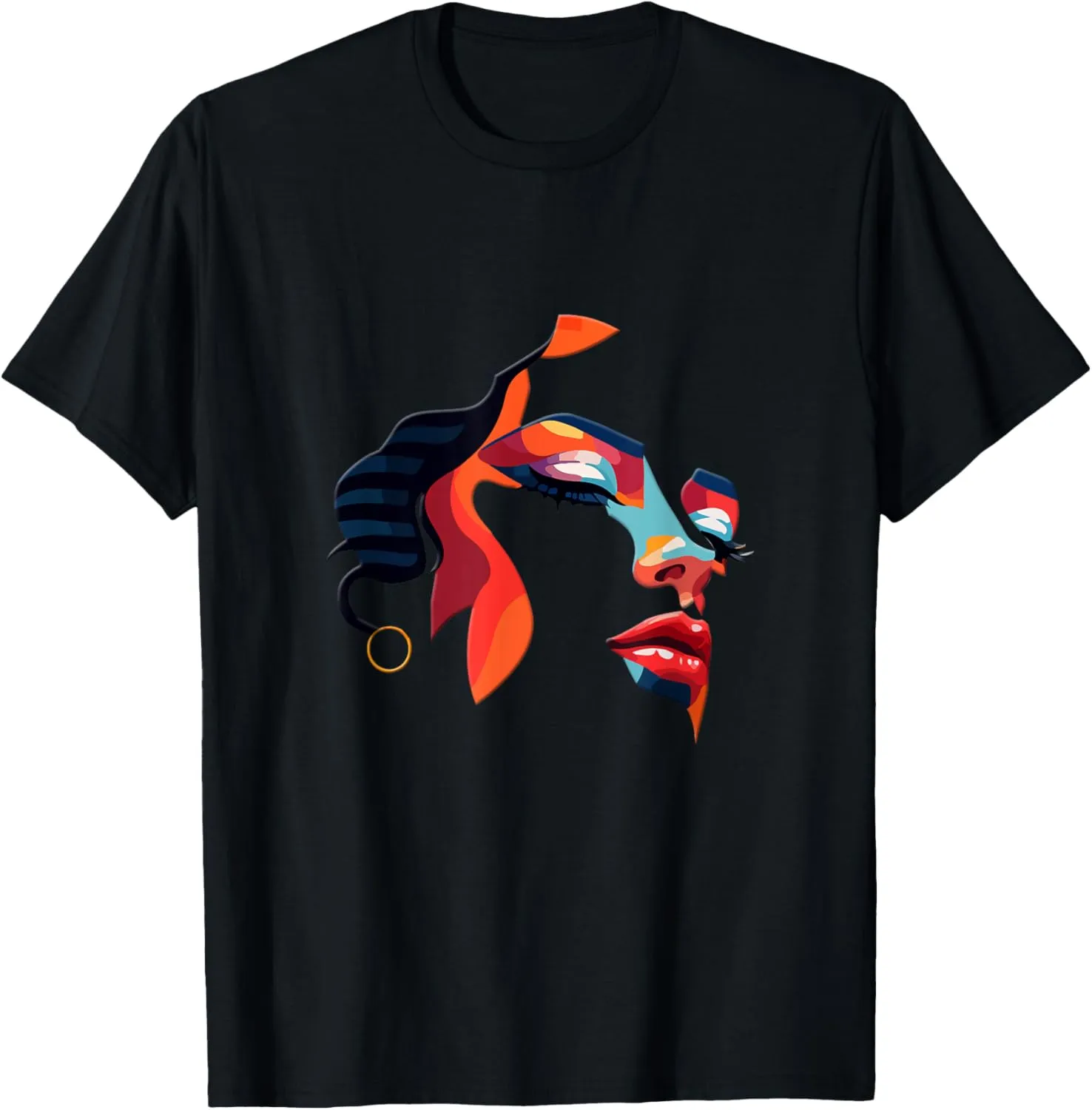 Abstract Colorful Woman Art Face Painting Art Inspiration T-Shirt