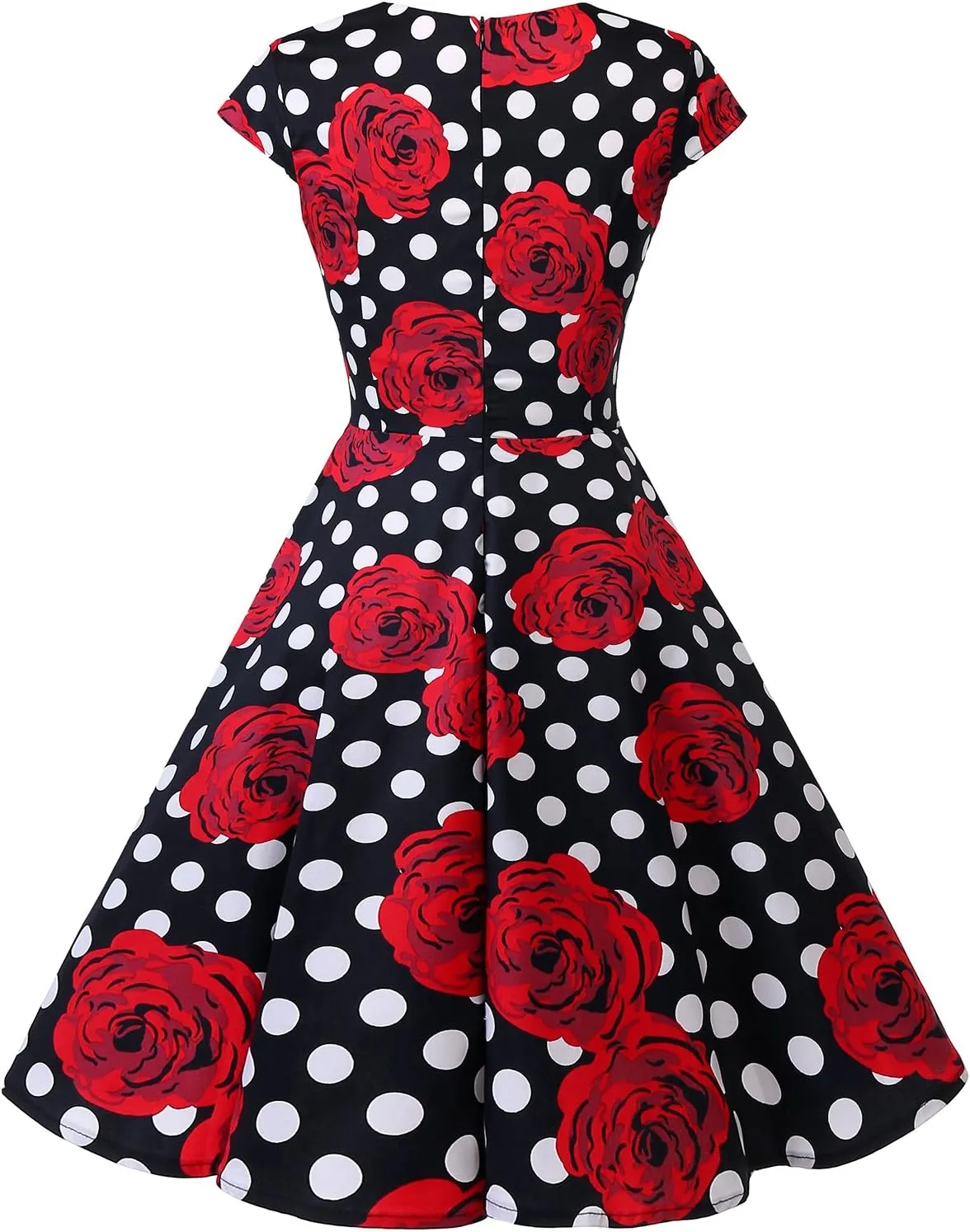 Bbonlinedress Women Short 1950s Retro Vintage Cocktail Party Swing Dresses