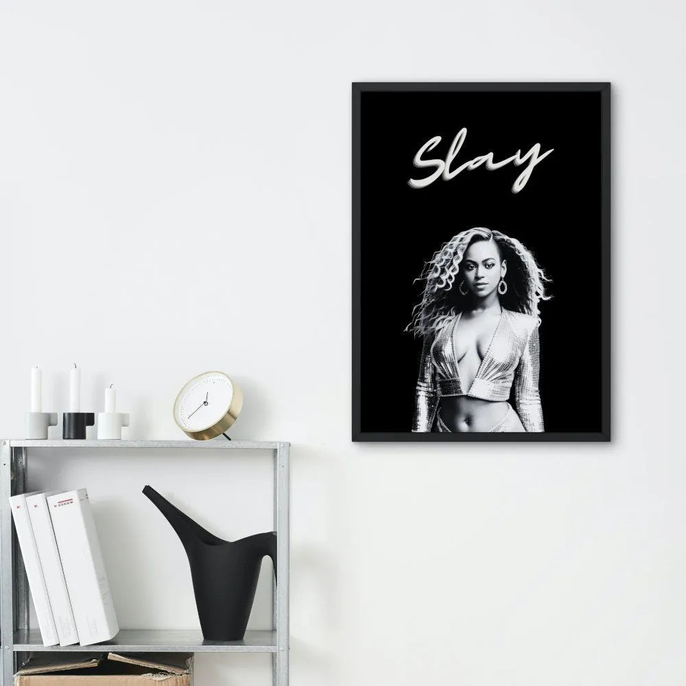 Black And White Slay Beyonce Poster PRINTABLE WALL ART, Hypebeast, Urban Art Print, Hip Hop Lifestyle, Graffiti Poster, 90S Pop Art Girls
