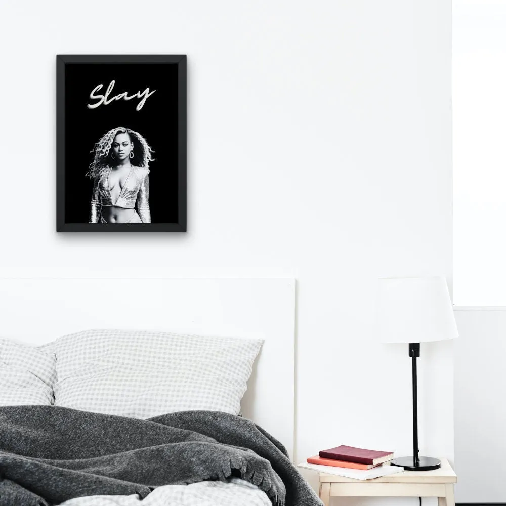 Black And White Slay Beyonce Poster PRINTABLE WALL ART, Hypebeast, Urban Art Print, Hip Hop Lifestyle, Graffiti Poster, 90S Pop Art Girls