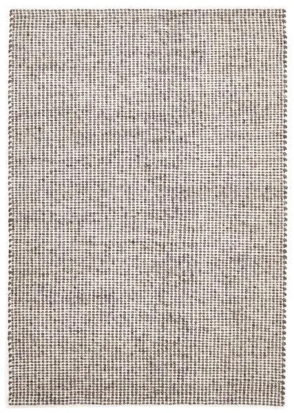 Hand Made  Felted Wool Rug Brown Natural