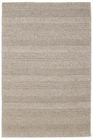 Hand Made Paras Grey Felted Wool Rug