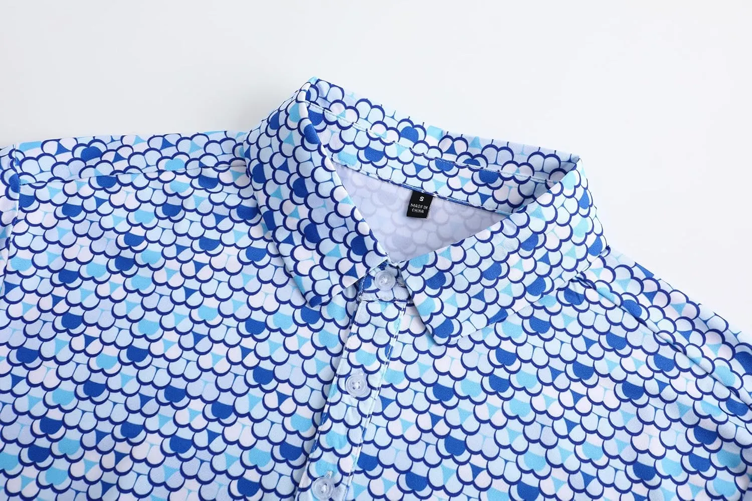 Mens Golf Polo Shirts Short Sleeve Performance Moisture Wicking Dry Fit Casual Print Funny Golf Polo Shirts for Men