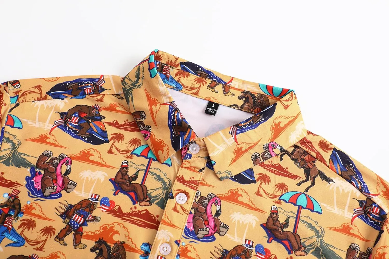Mens Golf Polo Shirts Short Sleeve Performance Moisture Wicking Dry Fit Casual Print Funny Golf Polo Shirts for Men