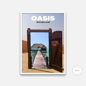 Oasis Poster INSTANT DOWNLOAD Art Print, Wonderwall, Alternative Rock, Music Wall Decor, Music Poster, 90S Decor, Rock Roll Poster, Album Cover Poster