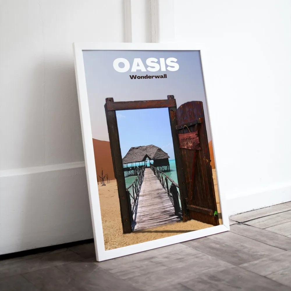 Oasis Poster INSTANT DOWNLOAD Art Print, Wonderwall, Alternative Rock, Music Wall Decor, Music Poster, 90S Decor, Rock Roll Poster, Album Cover Poster