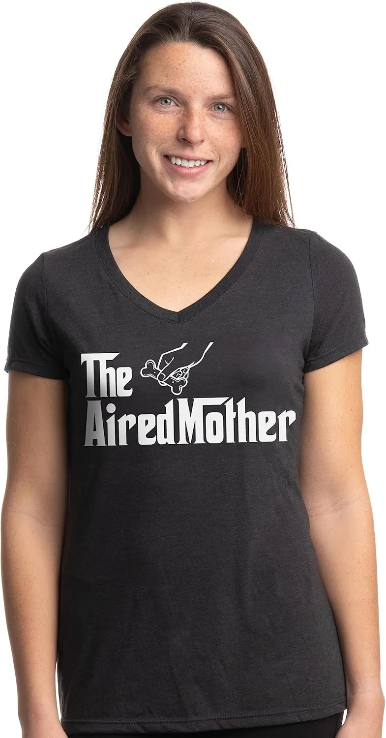 The Dogmother | Funny Cute Dog Mother Mom Owner Pet Doggo Pup Women V-Neck T-Shirt