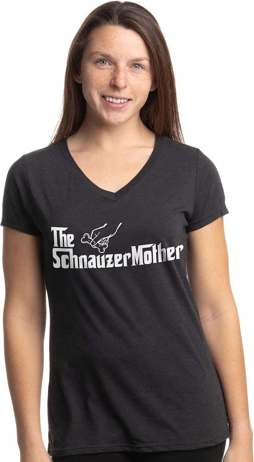 The Dogmother | Funny Cute Dog Mother Mom Owner Pet Doggo Pup Women V-Neck T-Shirt
