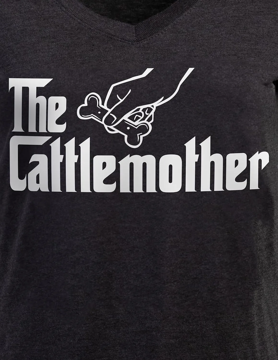 The Dogmother | Funny Cute Dog Mother Mom Owner Pet Doggo Pup Women V-Neck T-Shirt