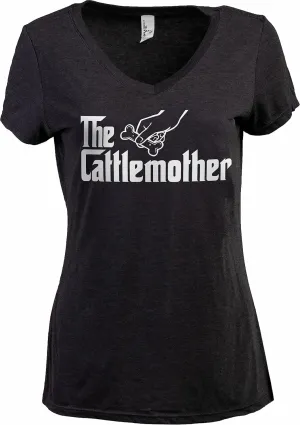 The Dogmother | Funny Cute Dog Mother Mom Owner Pet Doggo Pup Women V-Neck T-Shirt