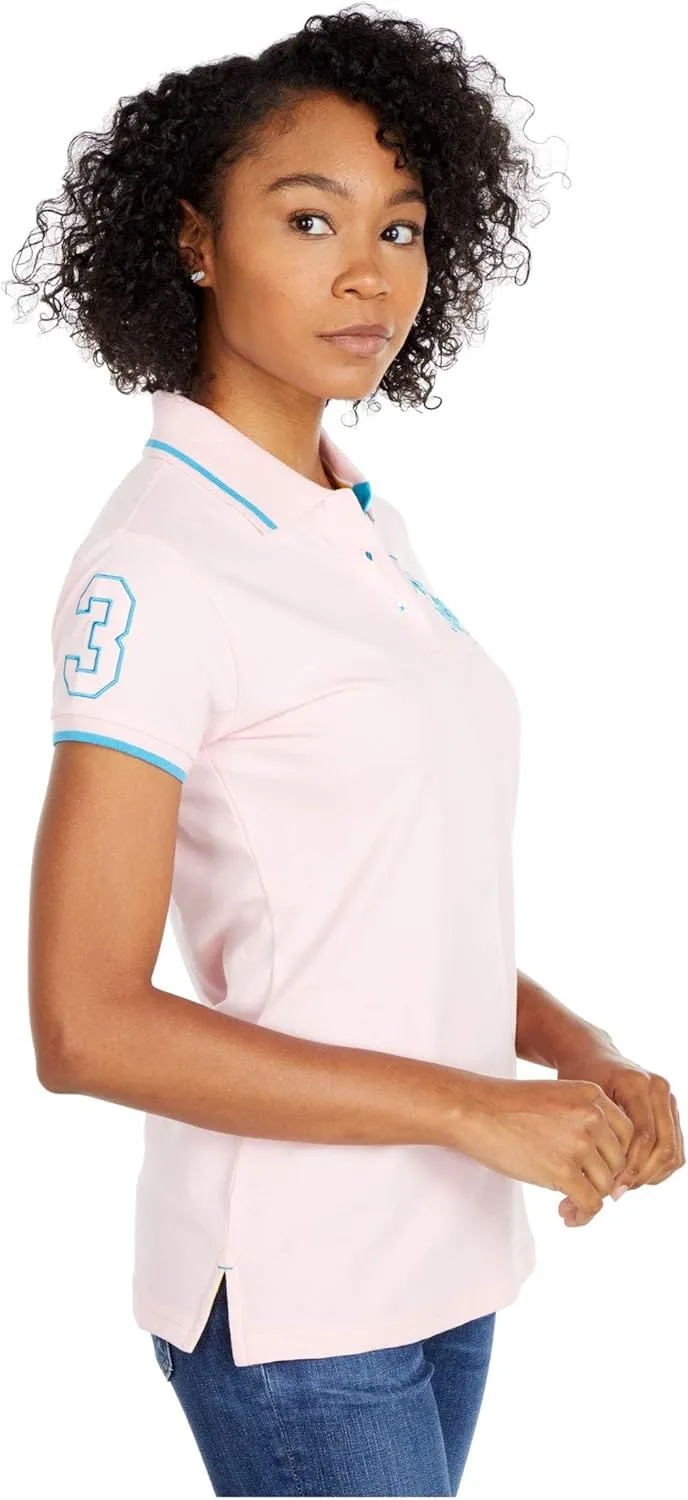 U.S. Polo Assn. Women's Multicolor Pique Polo Shirt