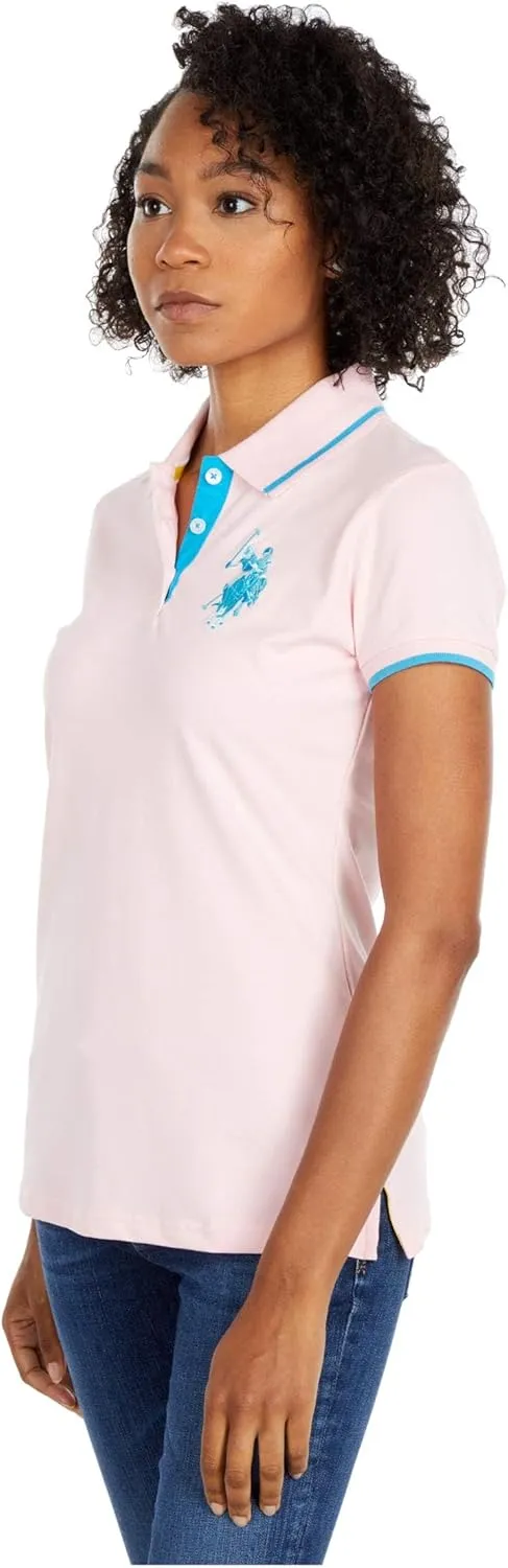 U.S. Polo Assn. Women's Multicolor Pique Polo Shirt