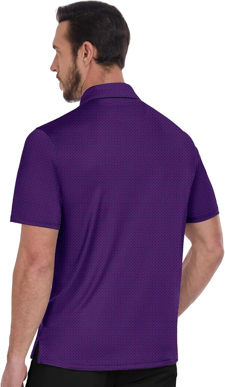 ZITY Mens Golf Shirts Short Sleeve Print Patterns Performance Moisture Wicking Polo Shirt