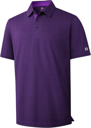 ZITY Mens Golf Shirts Short Sleeve Print Patterns Performance Moisture Wicking Polo Shirt