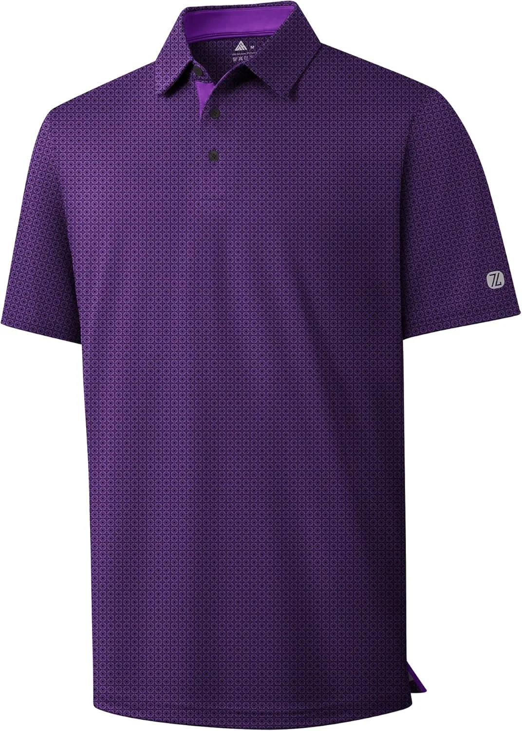 ZITY Mens Golf Shirts Short Sleeve Print Patterns Performance Moisture Wicking Polo Shirt